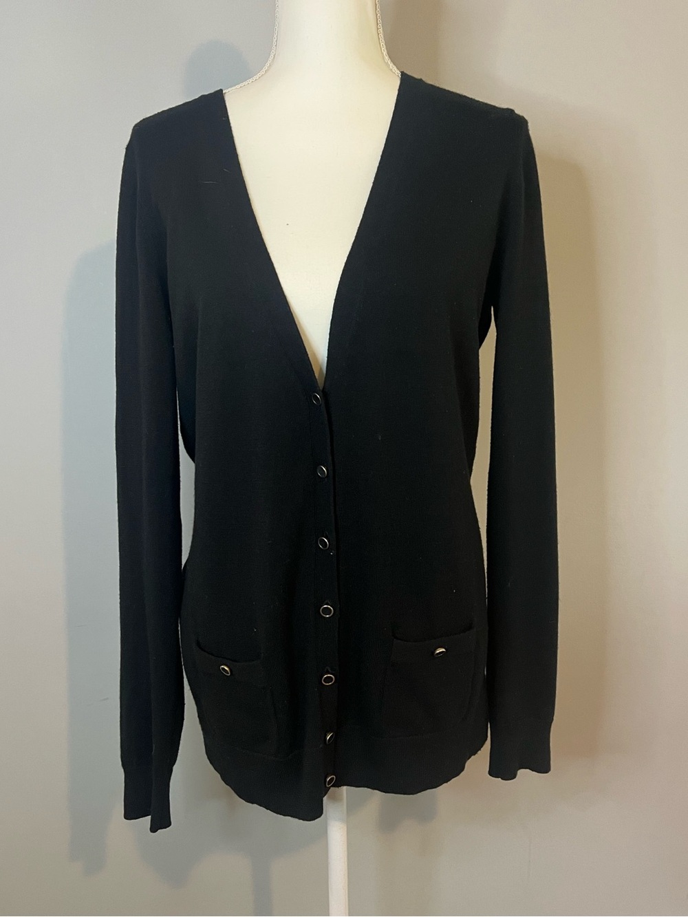 Banana Republic Black Wools Blend Cardigan Womens Size Large